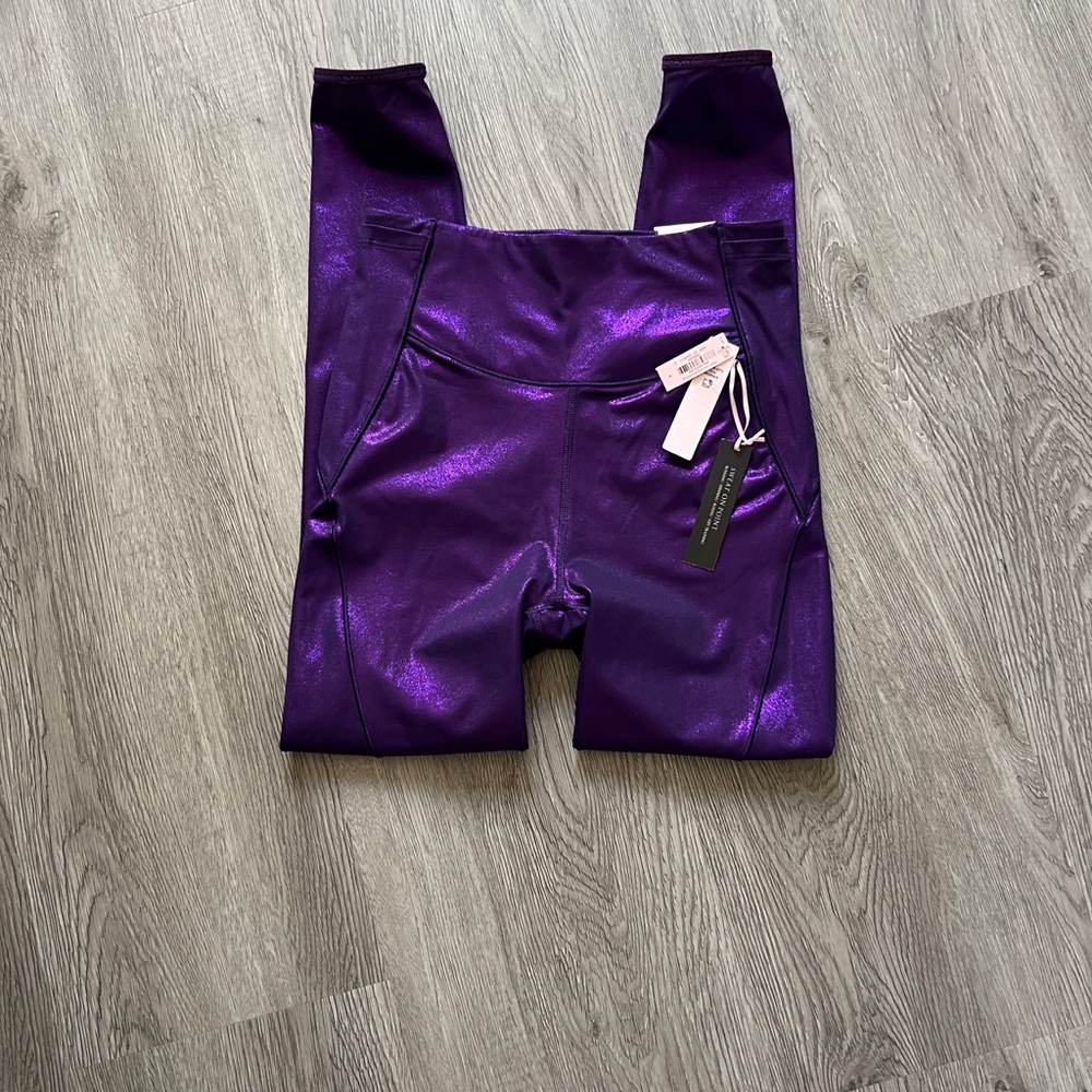 Victoria's Secret Shimmering Violet Leggings